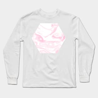 Coral Pink Swirls Long Sleeve T-Shirt